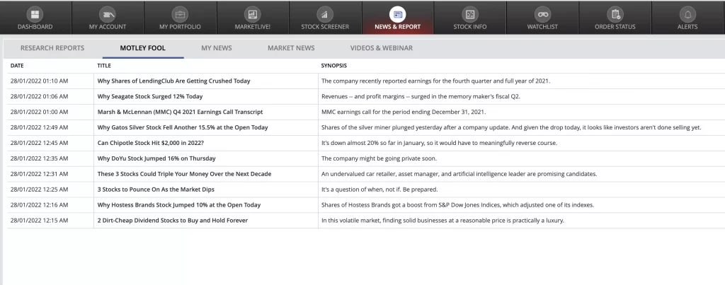 Rakuten Trade提供深度投资分析报告和内容,包括Motley Fool。