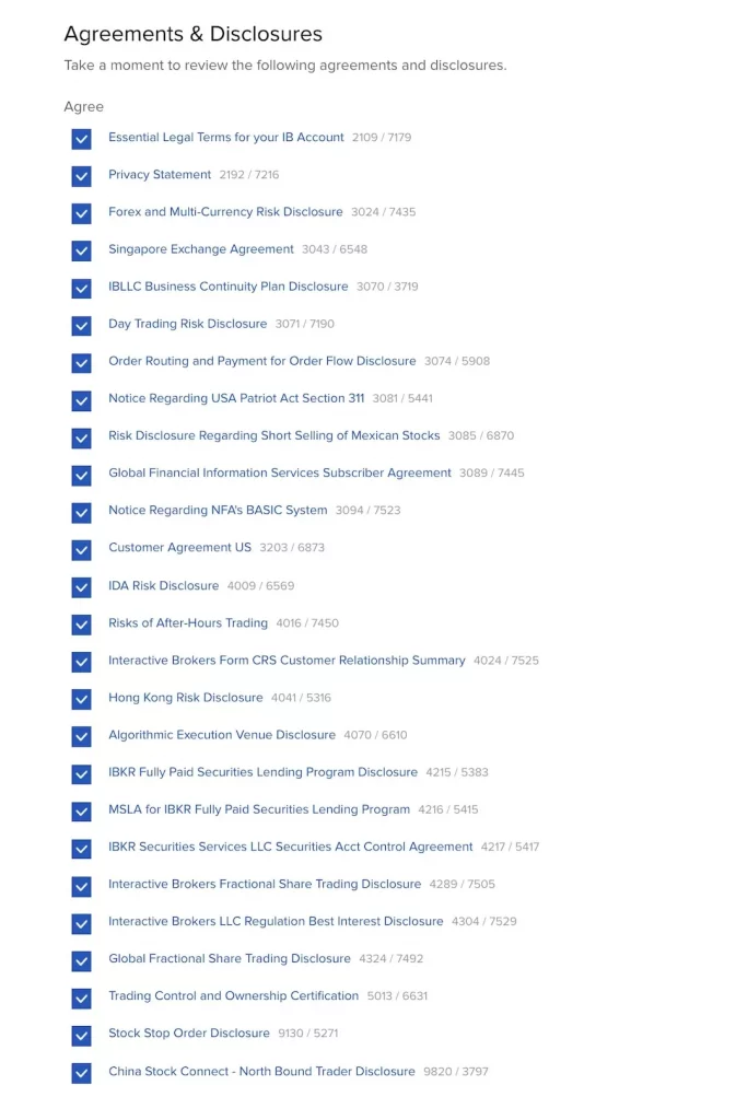 IBKR开户第八步02_阅读并同意开户协议和相关披露